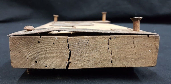 Late 1700's Wood & Iron Rim Lock 10" x 5 3/8" x 1 1/4" GS00902