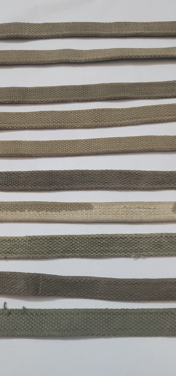 Set Of 10 WWII M1941 Bed Roll Equipment Straps GS00659