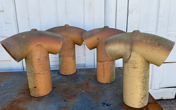 Terracotta Double Pipe Chimney Pots - 4 Available GA20476