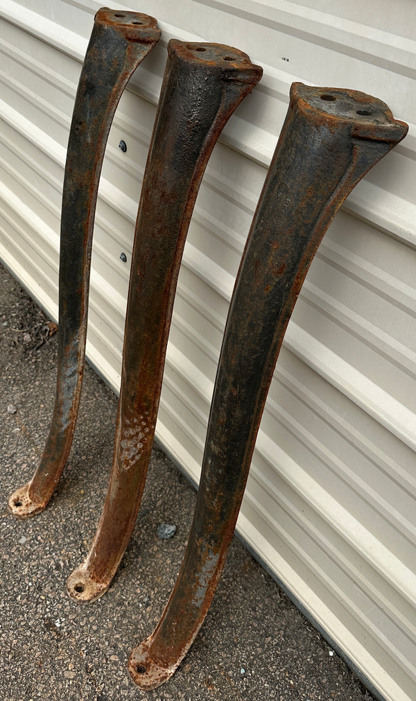 Set of 3 Antique Cast Iron Industrial Table Legs GA20378