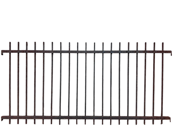 77 Ft of Antique Wrought Iron Picket Fencing GA21061