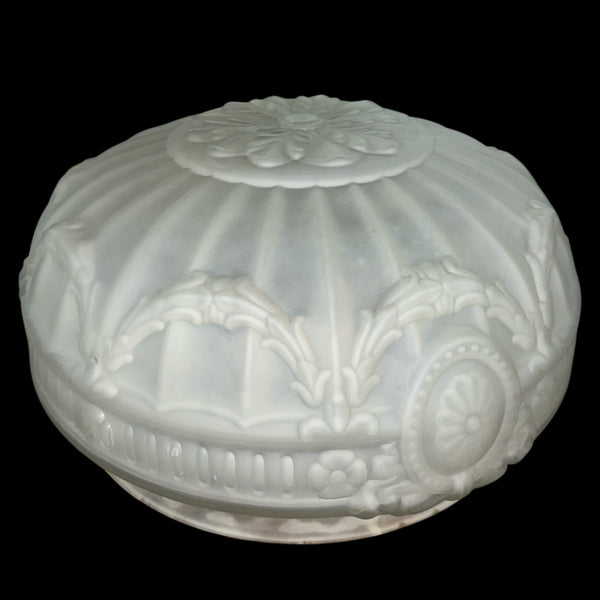 Vintage Frosted Glass Ceiling Light Shade w/ 14" Fitter GA20785