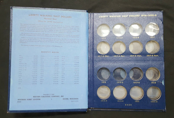 Lot of 6 Whitman Collector Coin Albums 1883 to 1961 Nickels to Half Dollars