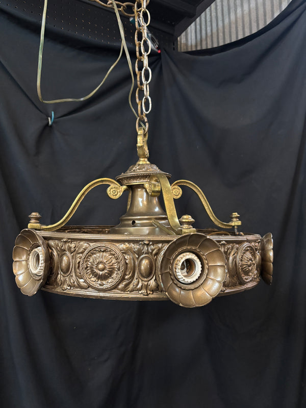 Pair of Bronze 6-Light Globe Chandeliers GA21361