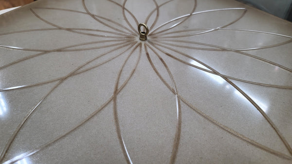 Tuscan Inspired 5 Light Chandelier w/ Textured Glass & Prisms 37" x 50" GS00626