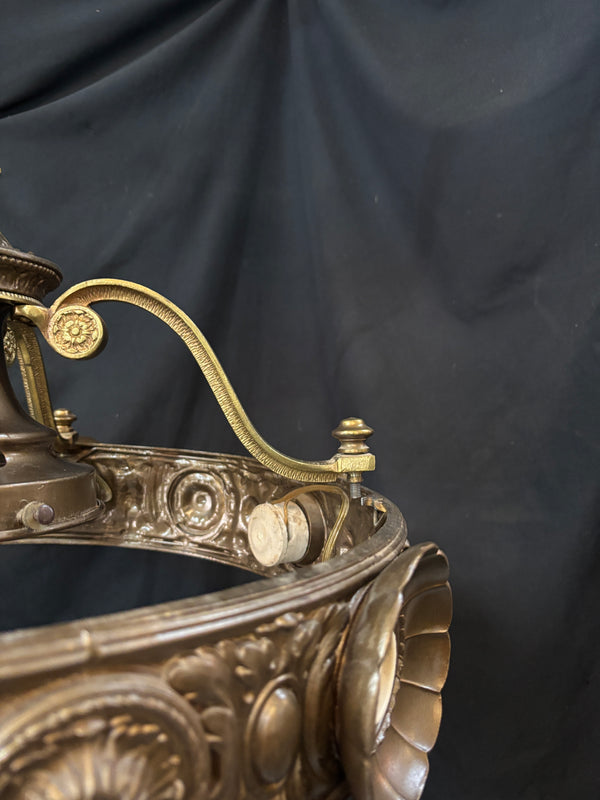 Pair of Bronze 6-Light Globe Chandeliers GA21361
