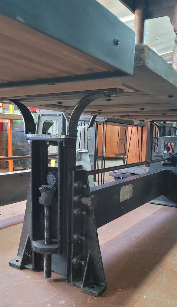 Custom Made Industrial Beach Mfg. Adjustable Crank Table 78 1/2" x 33" GS00835