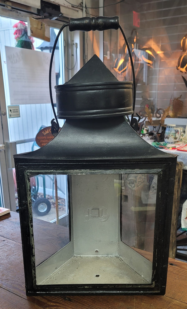 Vintage Hanging Nautical Lantern Case 22 1/2" T x 13 3/4" GS00886