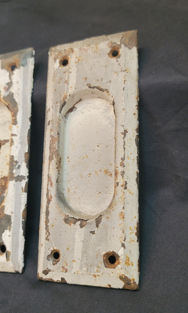 Set of 4 Pocket Door Key Hole Escutcheon Plates 5 9/16" x 2 6/16" GS00858