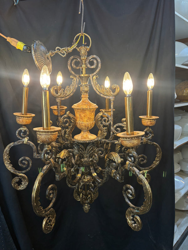 Cast Iron and Brass Chandelier GA21187