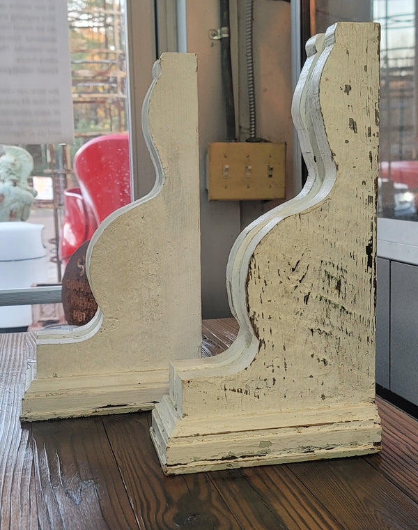 Pair of 3 Layered Wooden Corbels 16" T x 8 1/2" D x 4 3/4" W GS00940