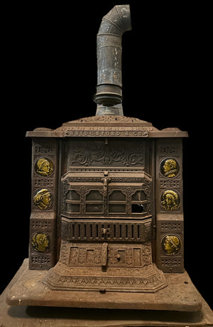1890 Bridgeford & Co. No. 18 Orient Cast Iron Parlor Stove GA20381