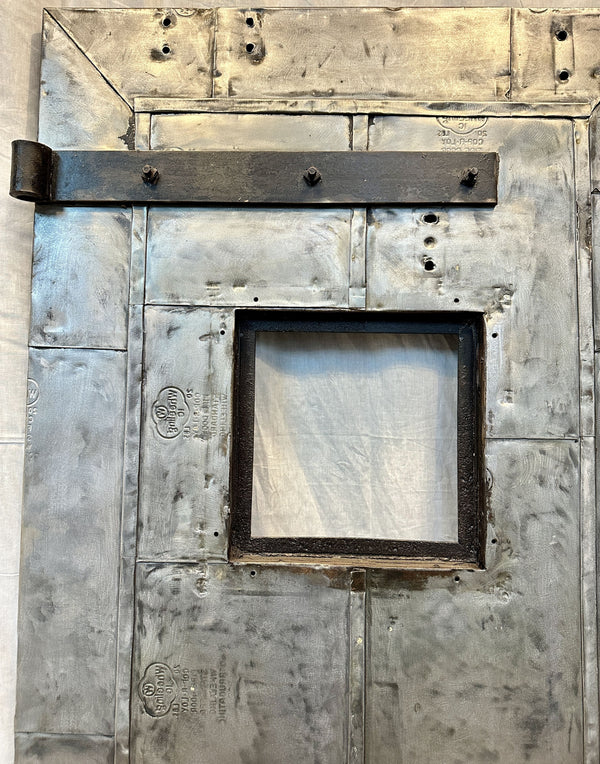 1-Pane Galvanized Steel-Clad Patchwork Fire Door GA20567