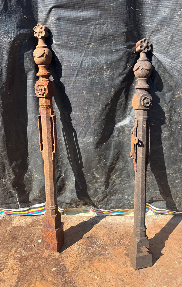 Pair of Cast Iron Newel Posts GA21617