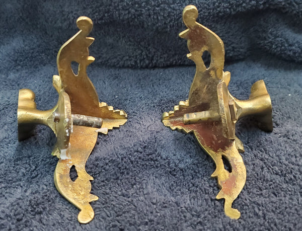 Ornate Solid Brass Claw Foot Furniture Feet w/ Feathers 3 5/8"x 2 5/8" GAM04