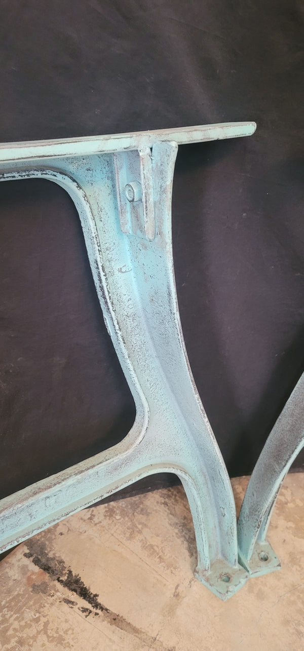 Pair of Powder Coated Cast Iron Factory Machine Legs 28 1/2" T GS00690