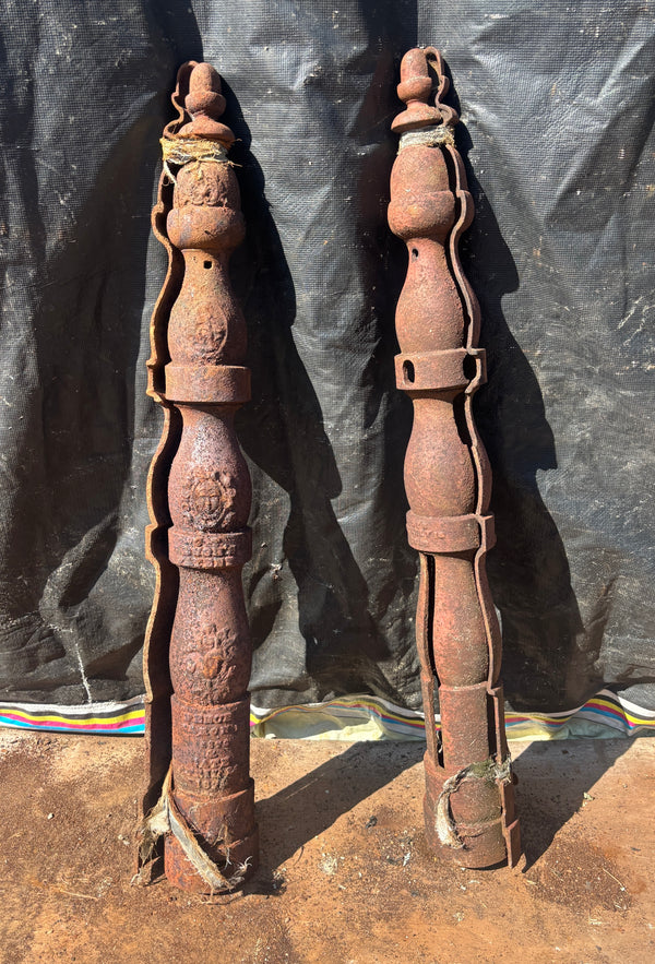 Pair of Cast Iron Newel Posts GA21620