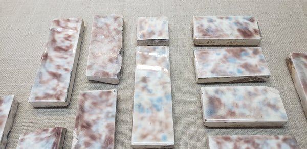 Lot of 35 Cambridge Glazed Fireplace Tiles 6" x 1 1/2" & More GS010940