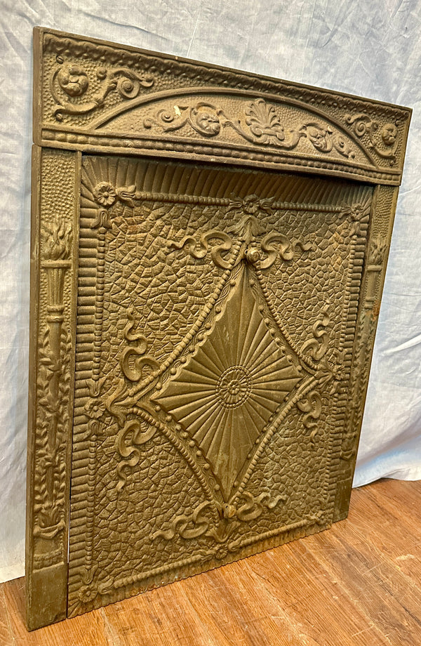 Antique Cast Iron Fireplace Surround & Summer Cover Set GA20547