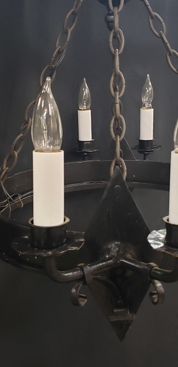Gothic Style Wrought Iron 8 Light Chandelier 22" T x 28" GS00966