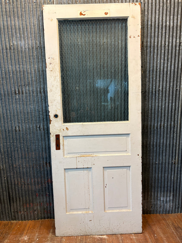3-Panel Chicken Wire Glass Door GS6100