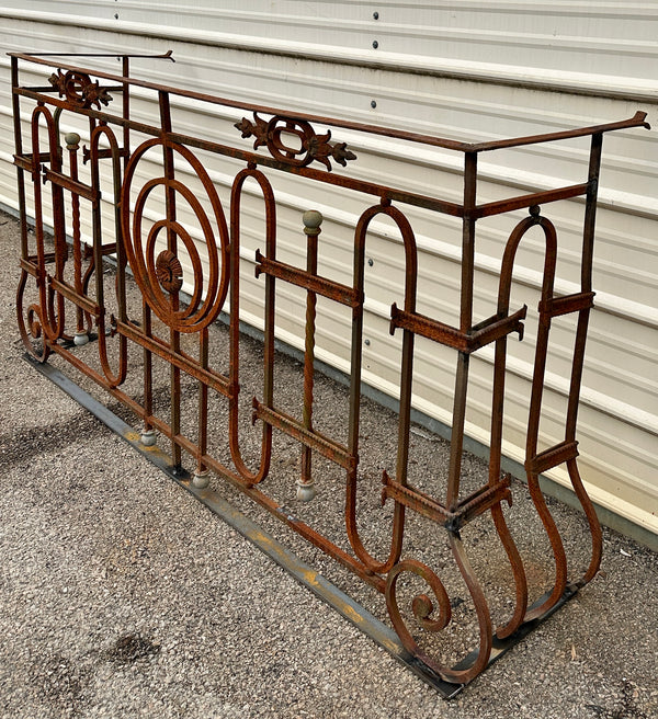 Antique Iron Three-Sided Balcony Railing GA20549