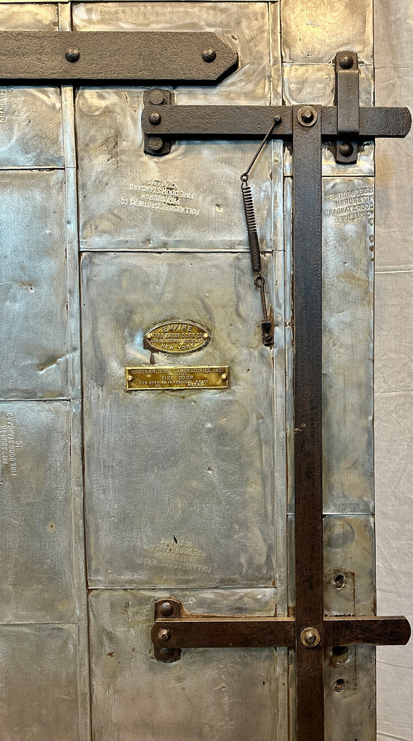 1910 Empire Steel-Clad Patchwork Fire Door GA20556