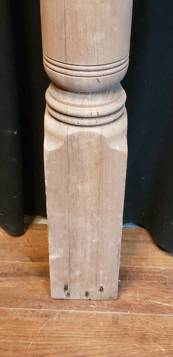 Newly Stripped Ornate Solid Oak Newel Post 53" x 5 1/2" GA9680