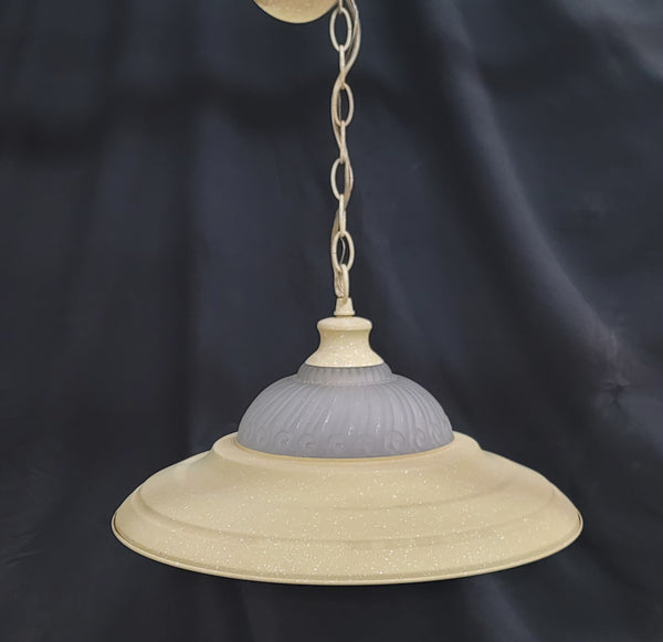 Metal & Glass Pendant Light w/ Chain & Cap 16" x 8" GS00950 - 4 Available