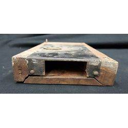 Late 1700's Wood Iron & Brass Partial Rim Lock 9" x 4 3/4" GA247