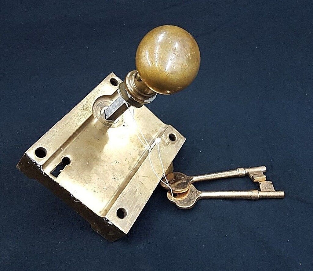 Brass Ship Rim Lock with Oval Knob and Keys – Governor's Architectural ...