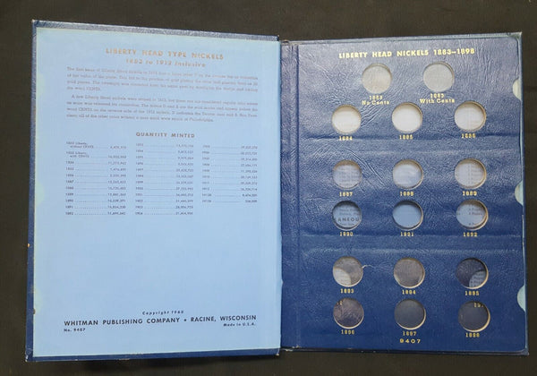Lot of 6 Whitman Collector Coin Albums 1883 to 1961 Nickels to Half Dollars
