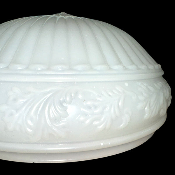 Vintage Milk Glass Flush Mount Light Shade w/ 14" Fitter GA20783
