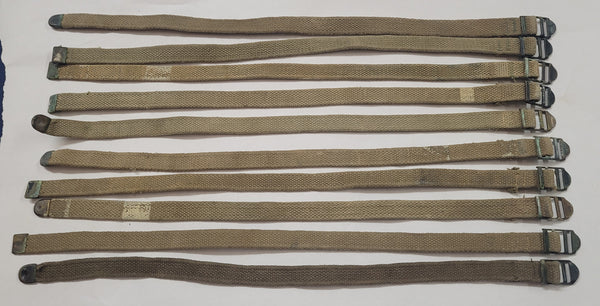 Set Of 10 WWII M1941 Bed Roll Equipment Straps GS00660
