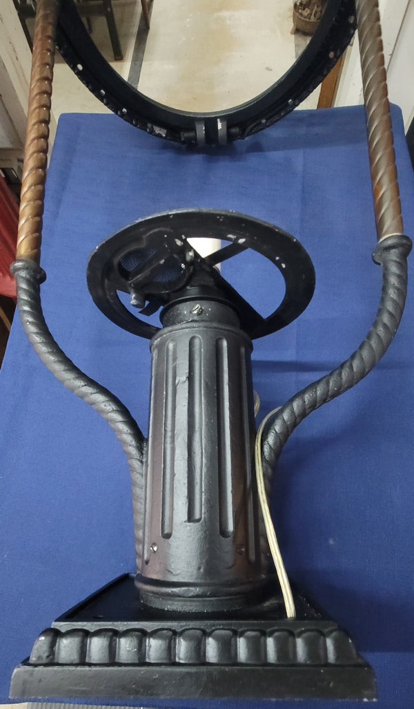 1899 Large Victorian Street Lamp Frame Electrified 29" x 18" GS00840