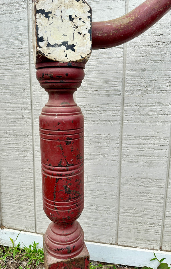 Mahogany Newel Post w/ Grooved Ball Top GA20428
