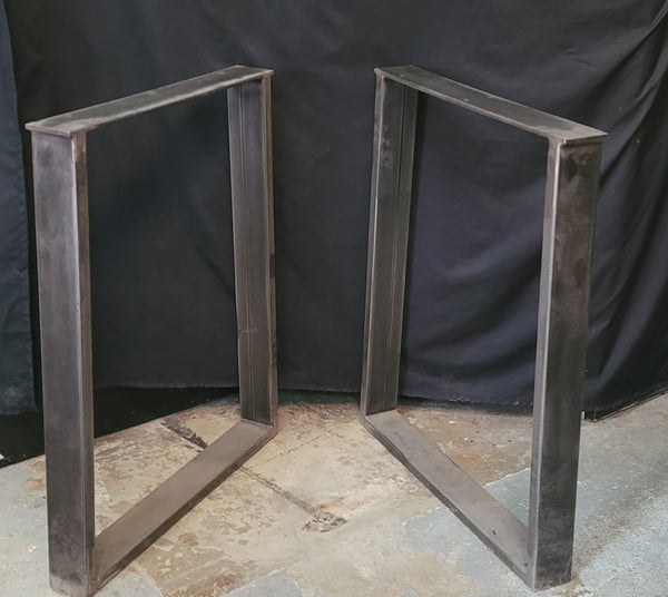 Pair of Custom Steel Table Base Legs 29 1/2" T GS00686