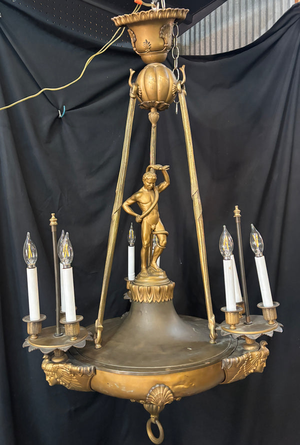 Brass Coated 9-Light Chandelier GA21270
