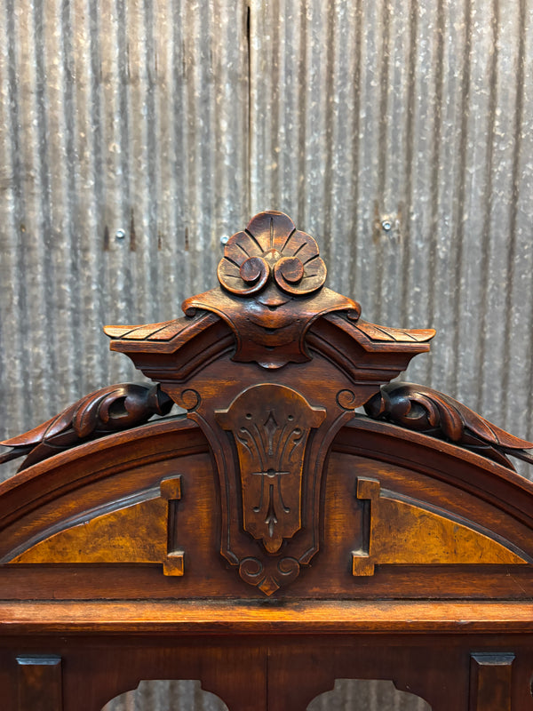 Pair of 1890s Chapel Chairs with Storage GA21445