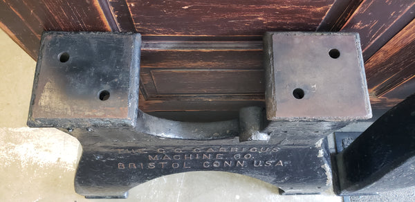 Rare Cast Iron Factory Machine Legs from C.G. Garrigus Machine Co GS00693
