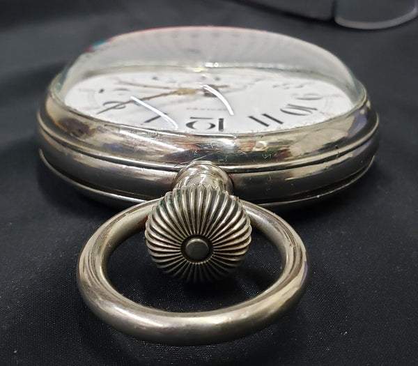1939 Longines 3" Train Conductor Watch with Ornate Gold Filigree Hands