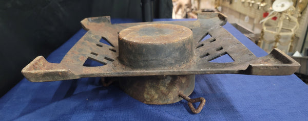 Vintage Art Deco Cast Iron Christmas Tree Stand 13 1/2" Square GS00915