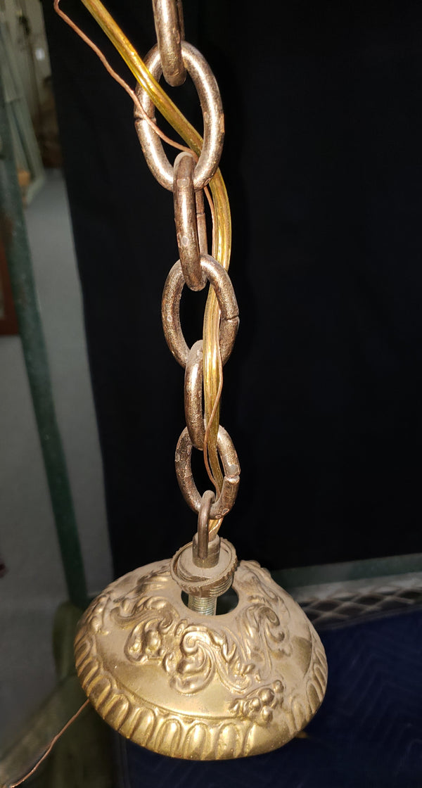 3 Light Tapered Chandelier w/ Chain & Matching Ceiling Cap 30" x 20" GS00955