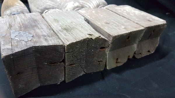 Architectural Salvage 4 Wooden Spindles Balusters 3 Collar Design