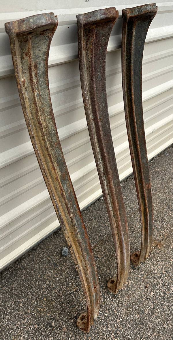 Set of 3 Antique Cast Iron Industrial Table Legs GA20378