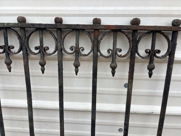 9 Feet of Iron Fence Panels GA21288