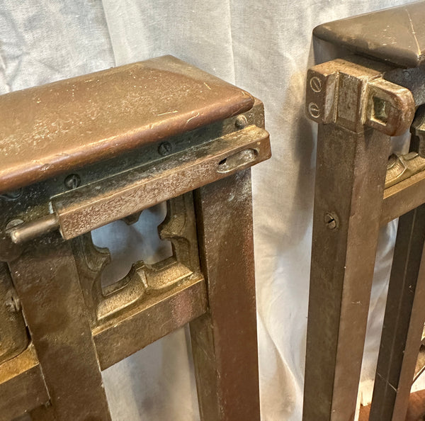Gothic Solid Brass Church Altar Sanctuary Railing/Gate Pair GA20550