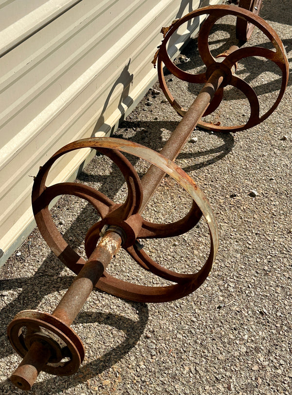 Pair of Industrial Salvage Pulley Wheels GA20915