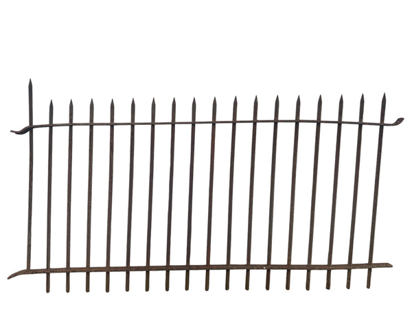 35 Ft of Antique Wrought Iron Spear Top Fencing GA20875