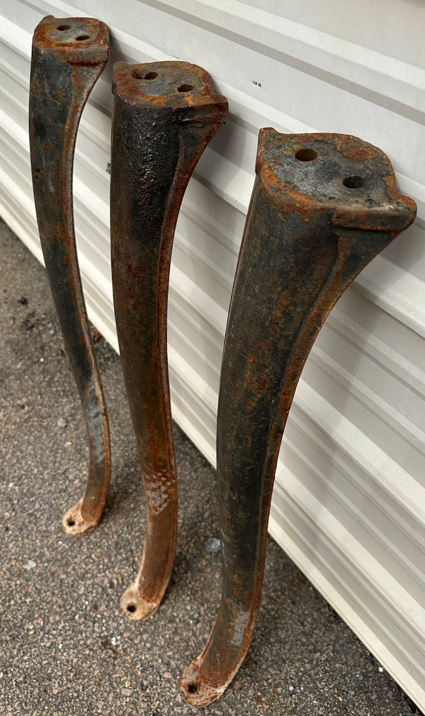 Set of 3 Antique Cast Iron Industrial Table Legs GA20378